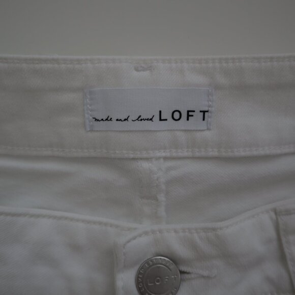 LOFT White Curvy Skinny Jeans | 32/14 - Picture 4 of 9